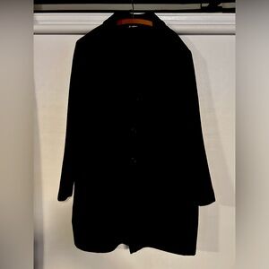 Le Chateau Men’s Black Long-Lined Wool Winter Coat